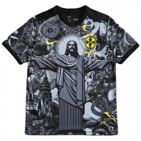 Brasilien Special Edition Fotbollströjor 2024 Svart Kortärmad